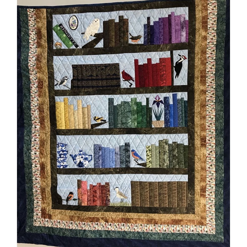 Birds Love Books Bookshelf CLH2111061Q Quilt Blanket