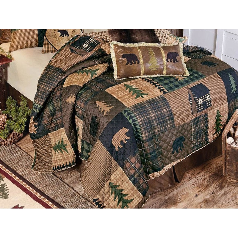Black Bear And Pines CLT0111052H Quilt Blanket