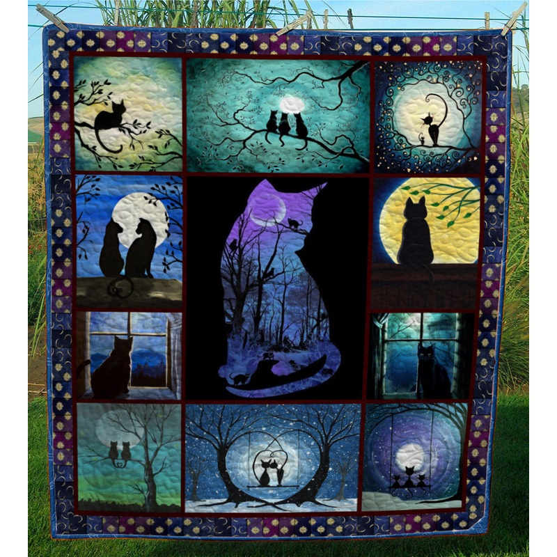 Black Cat CL28100332MDQ Quilt Blanket