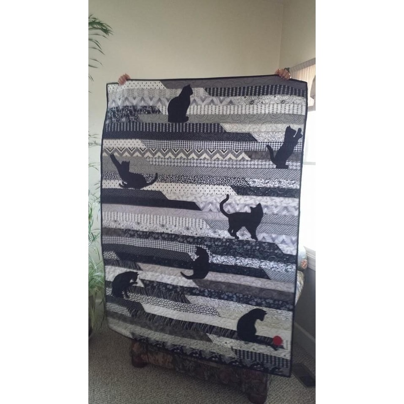 Black Cat CLD240669 Quilt Blanket