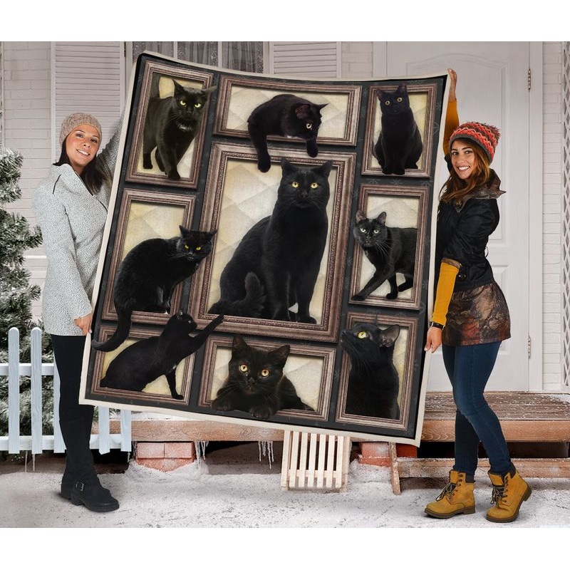 Black Cats CLH2111066Q Quilt Blanket