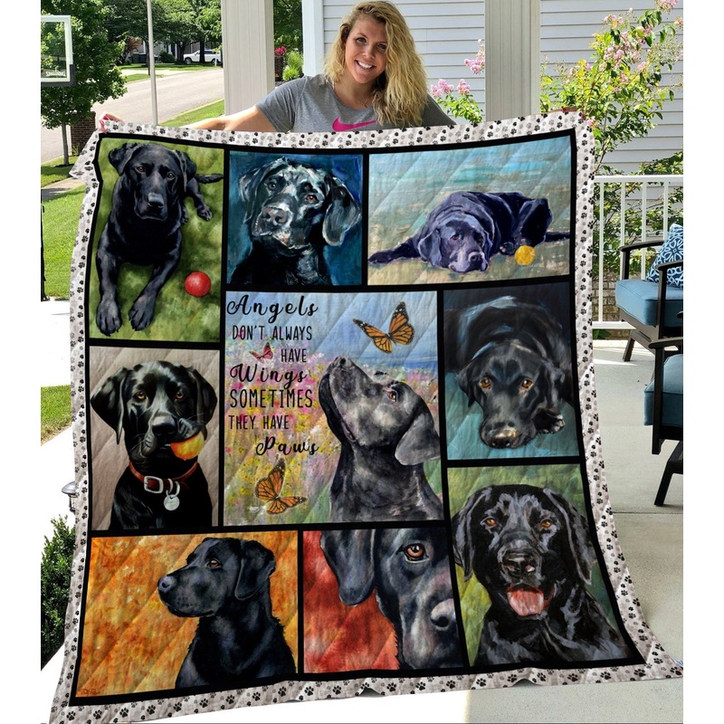 Black Labrador CLH0412104Q Quilt Blanket