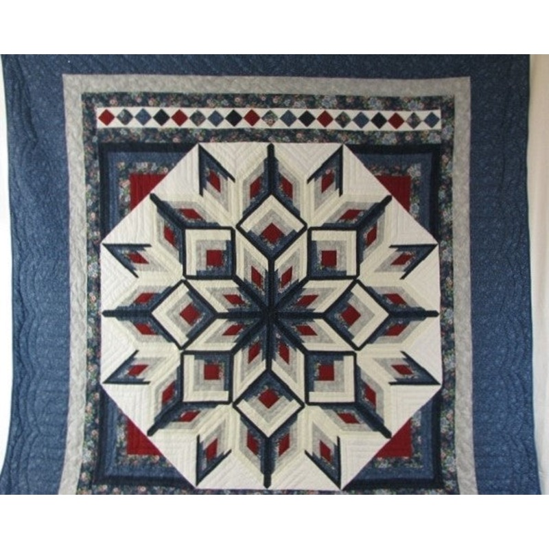 Blue And Red Star CLT2911016H Quilt Blanket