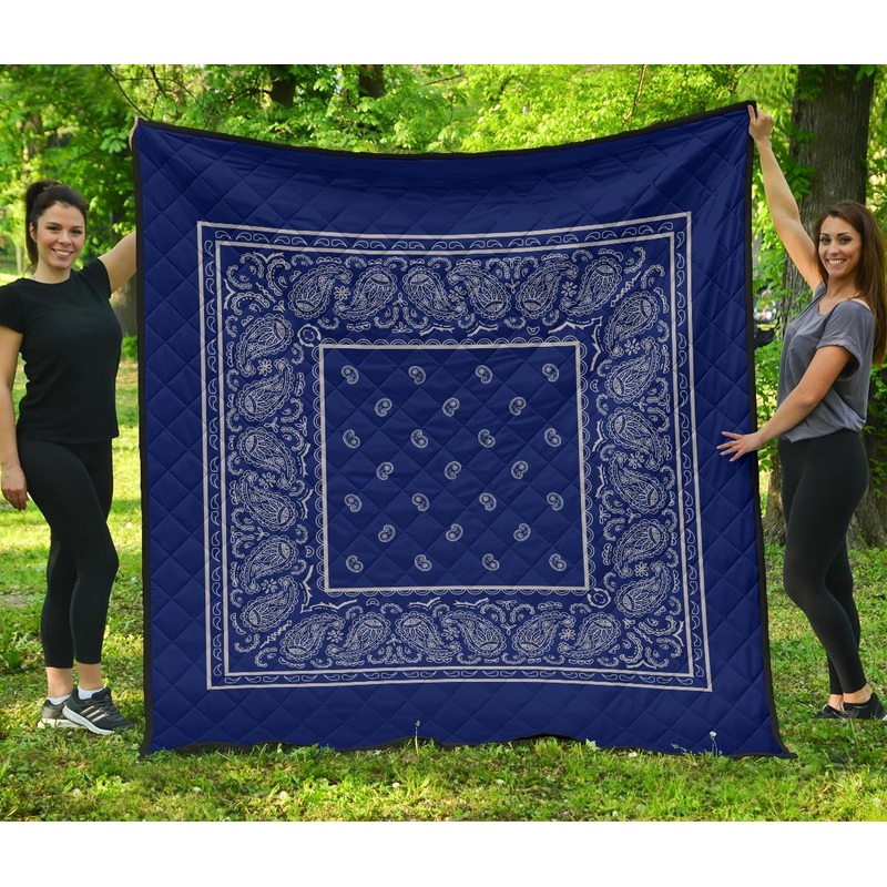 Blue Bandana CLM0312110Q Quilt Blanket