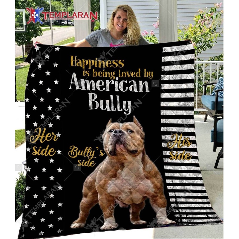 American Bully CL28110578MDQ Quilt Blanket