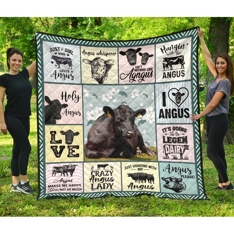 Angus Cow CL07110003MDQ Quilt Blanket
