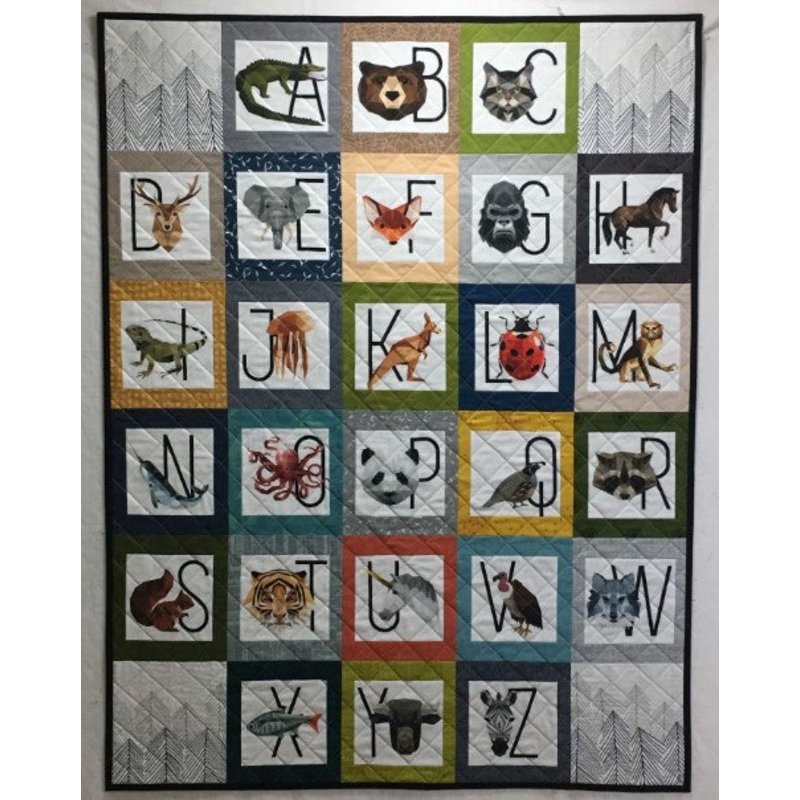 Animals With Letters CLA1710011Q Quilt Blanket