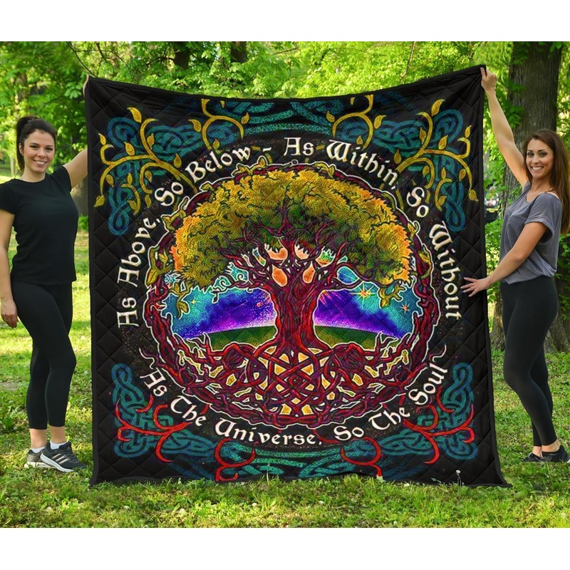 As Above So Below Tree Of Life CLA0810014Q Quilt Blanket