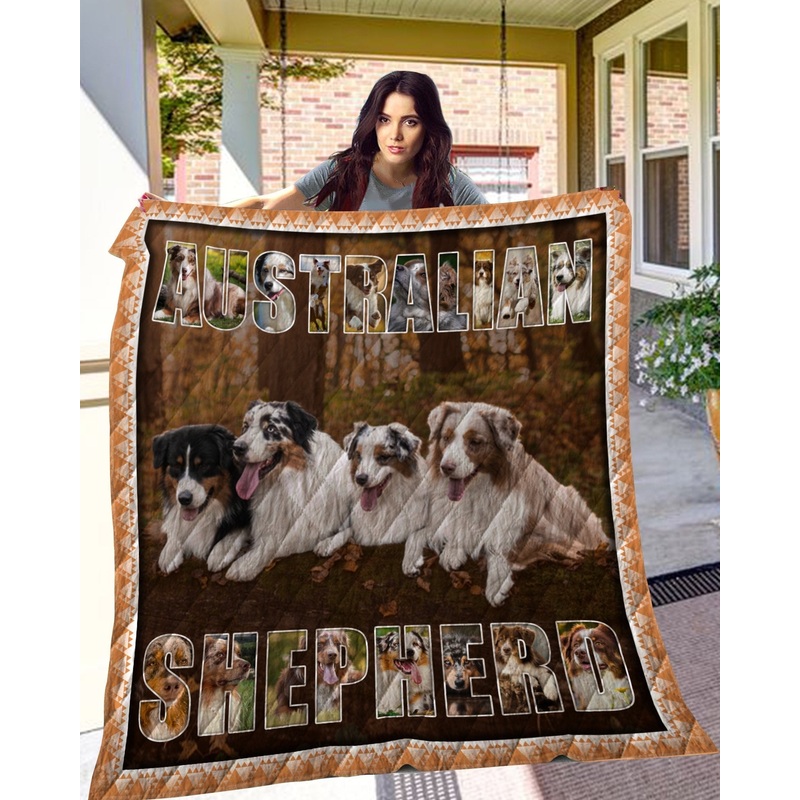 Australian Shepherd CLH1611101Q Quilt Blanket
