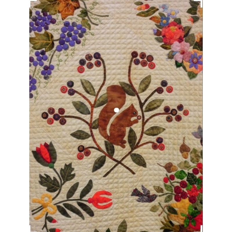 Autumn Squirrel CLA1710025Q Quilt Blanket