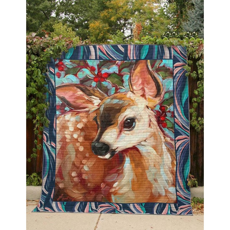 Baby Deer Colorful Deer CLT190618 Quilt Blanket
