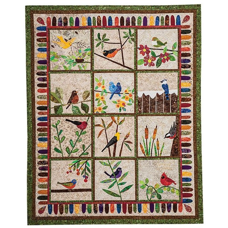 Backyard Birds CLA0710014Q Quilt Blanket