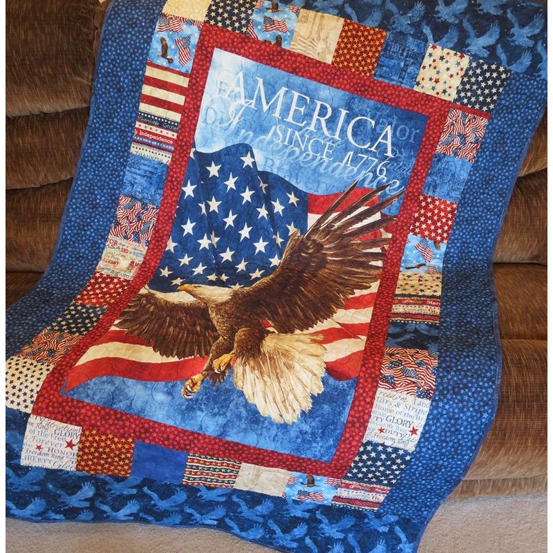 Bald Eagle Patriotic CLM0411006 Quilt Blanket