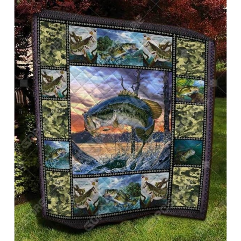 Bass Fishing CL15110010MDQ Quilt Blanket