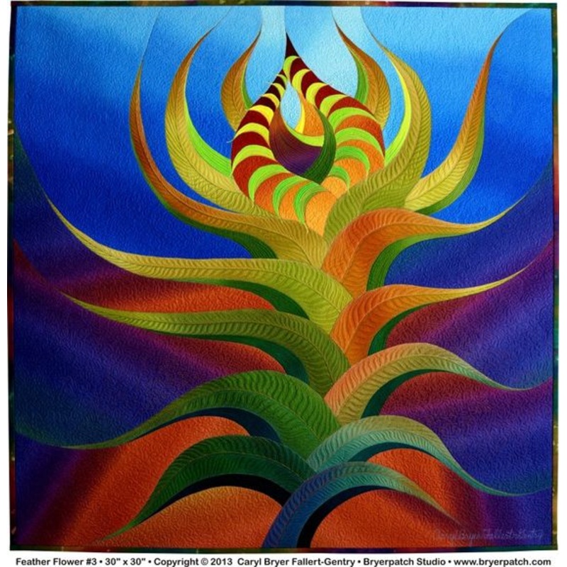 Abstract Feather CLA0910005Q Quilt Blanket