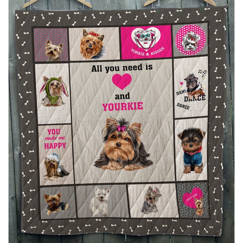 All I Need Is Yorkie CL04120006MDQ Quilt Blanket