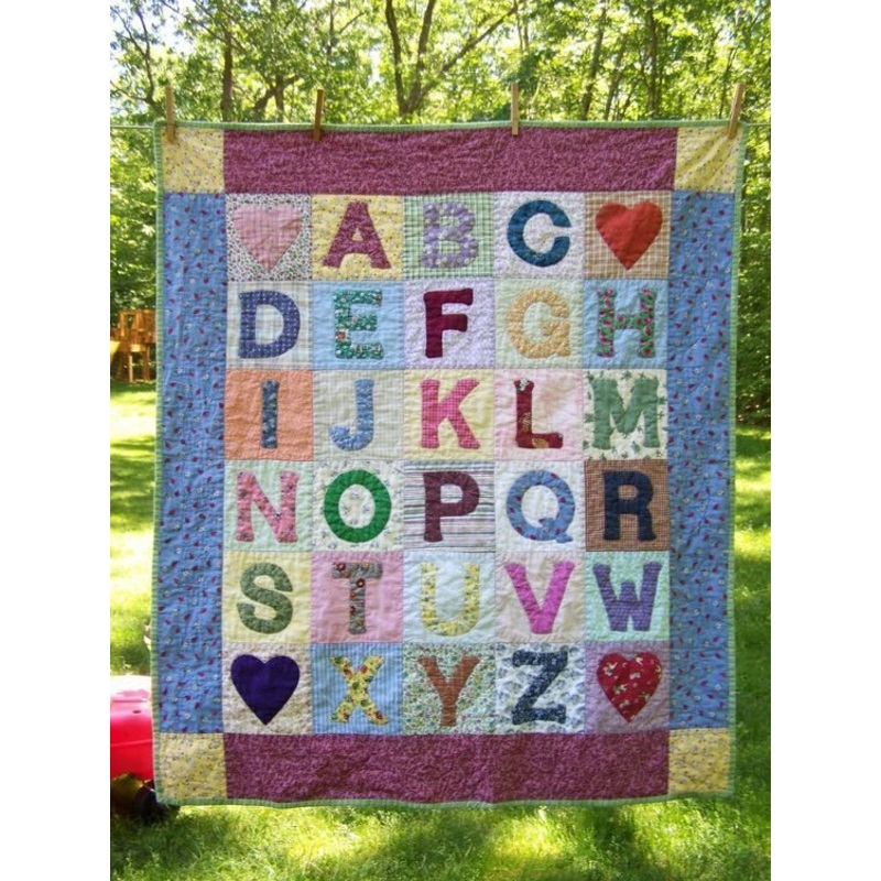 Alphabet CLP190601 Quilt Blanket