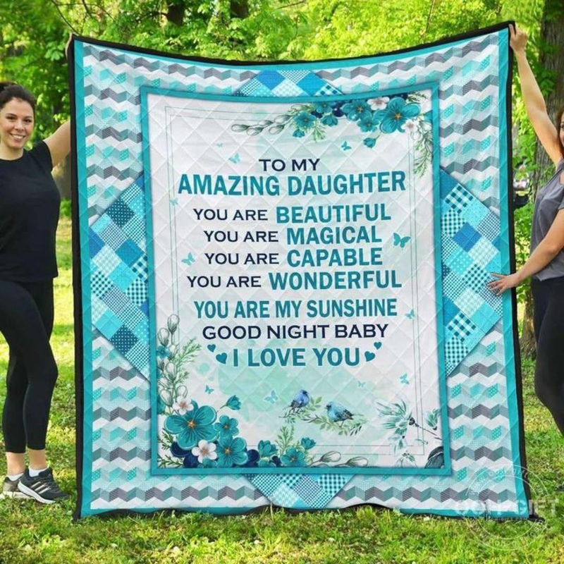 Amazing Daughter I Love You So Much CLA0211100Q Quilt Blanket