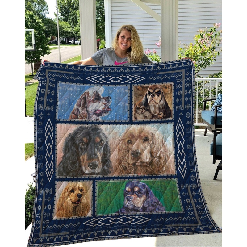 American Cocker Spaniel CLH1611065Q Quilt Blanket