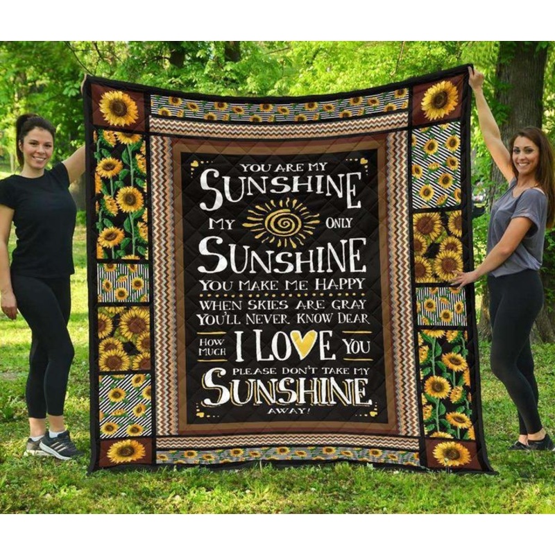 Sunflower You Are My Sunshine Only Sunshine CLA0211040Q Quilt Blanket