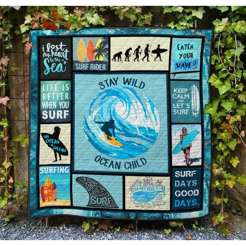 Surfing NG160707B TBG Quilt Blanket