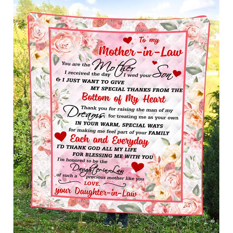 To My Mother In Law Your Daughter In Law CL12110217MDQ Quilt Blanket