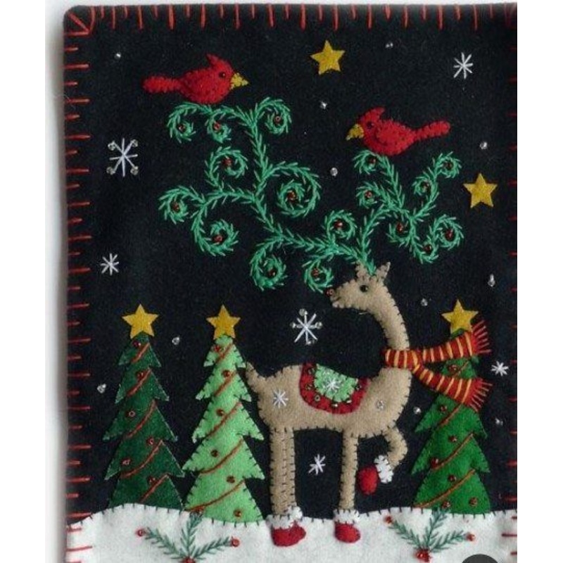 Adorable Reindeer Tree CLT0811005H Quilt Blanket
