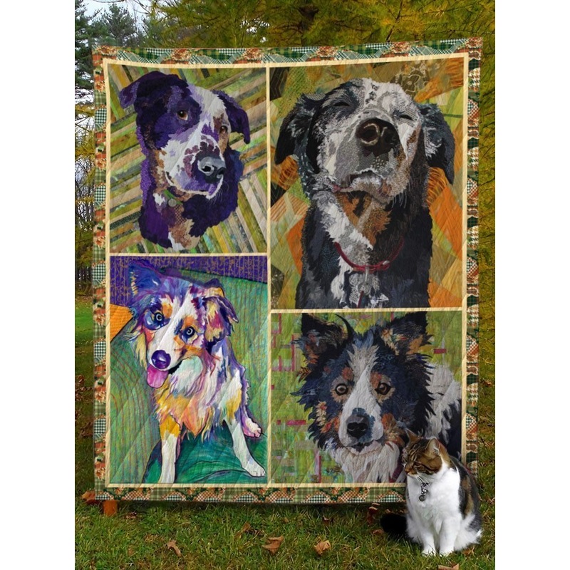 Australian Shepherd Dog D8027 Quilt Blanket