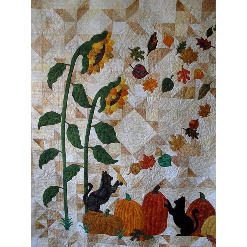 Autumn Cat CLA1010059Q Quilt Blanket