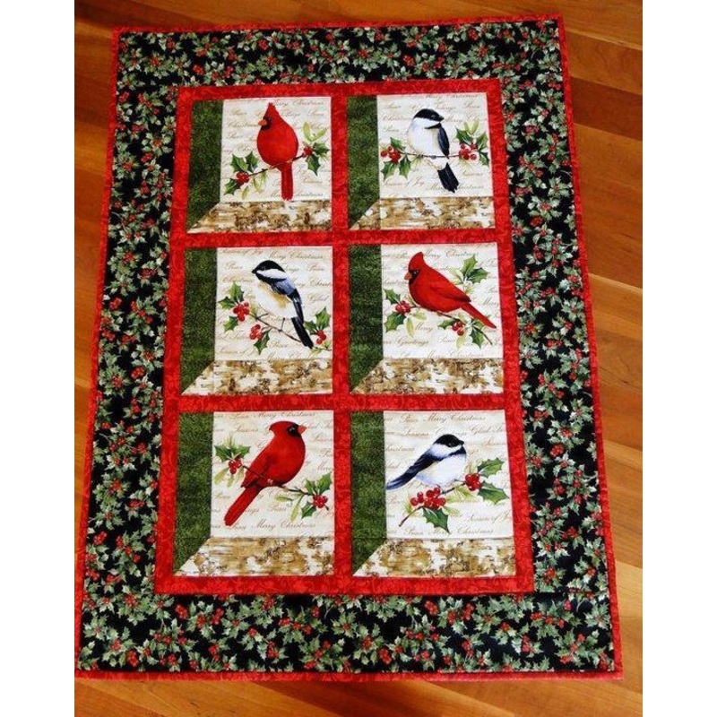 Bird Christmas CLP0611028Q Quilt Blanket