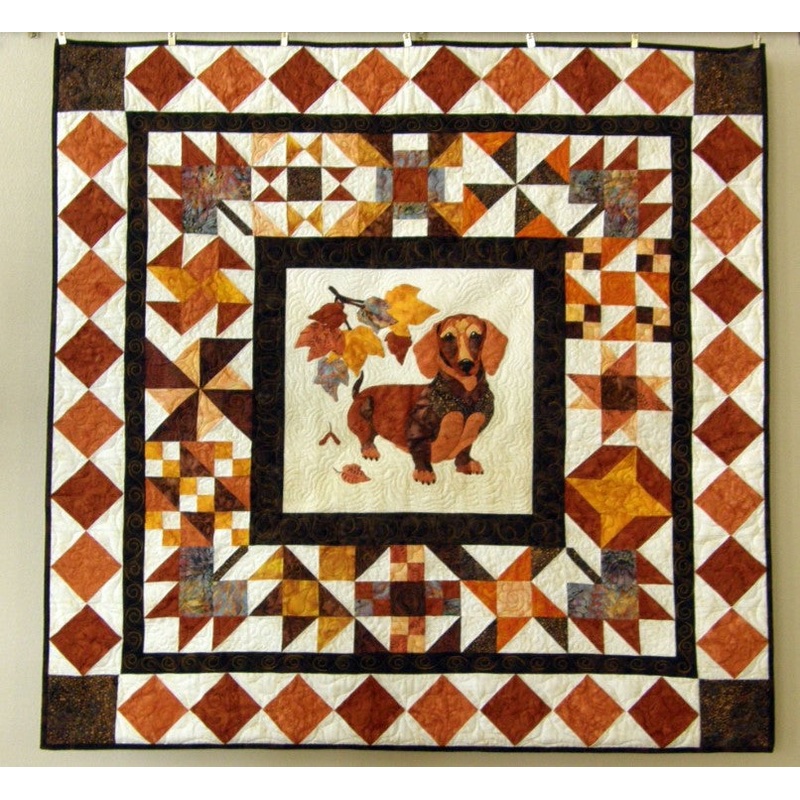 Autumn Dachshund CLT0111029H Quilt Blanket