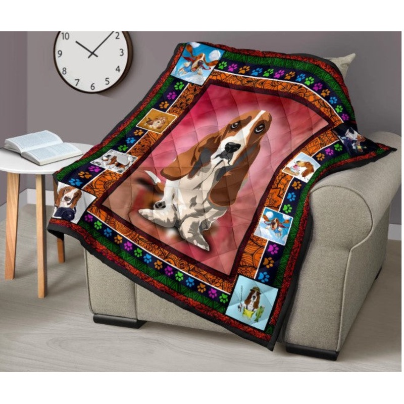 Basset Hound CLA2910024Q Quilt Blanket
