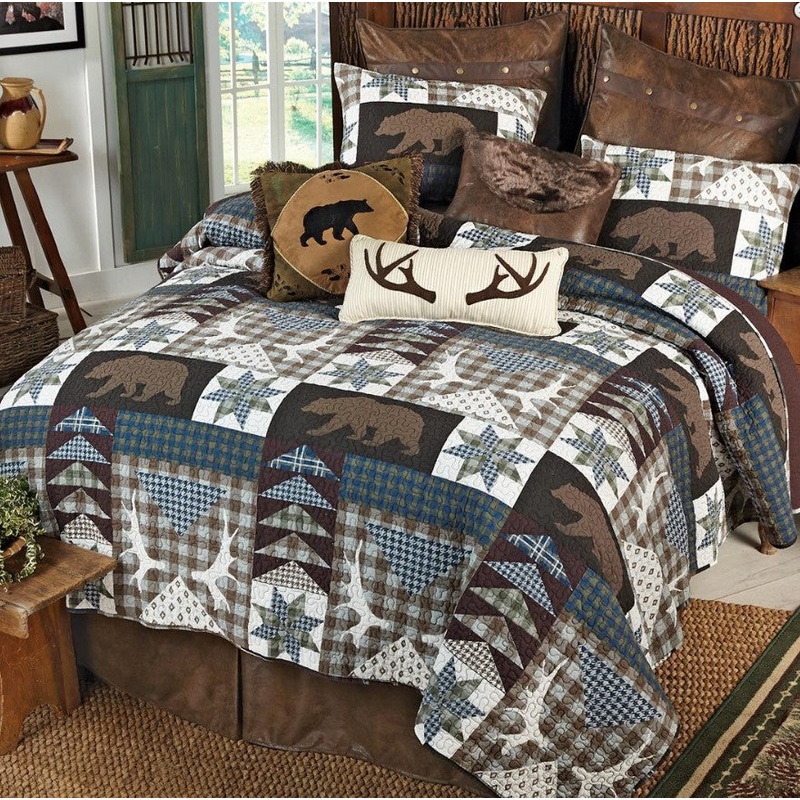 Bear Creek Lodge CLT0111038H Quilt Blanket