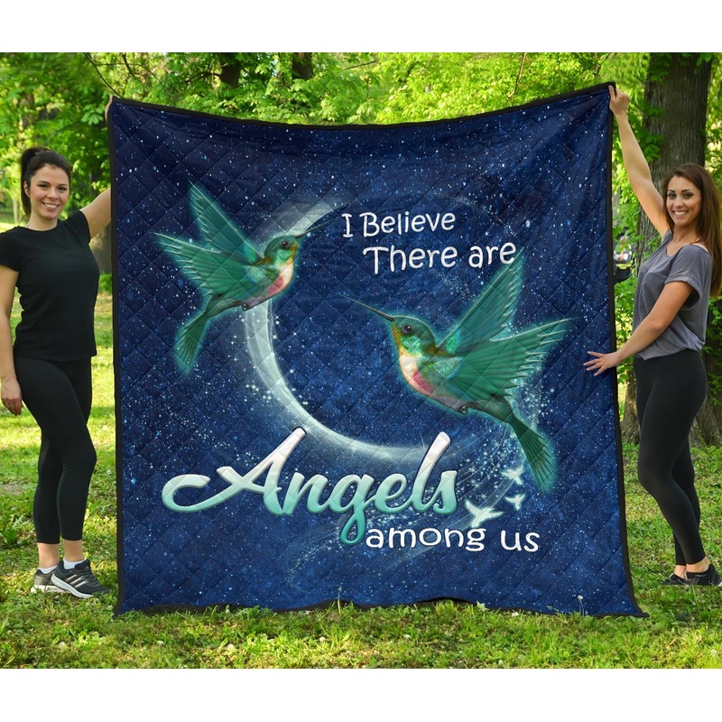 Blue Hummingbird CL07110012MDQ Quilt Blanket