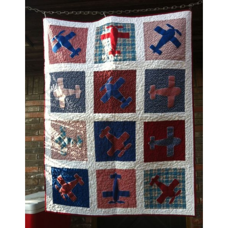 Vintage Airplane CLM200655 Quilt Blanket