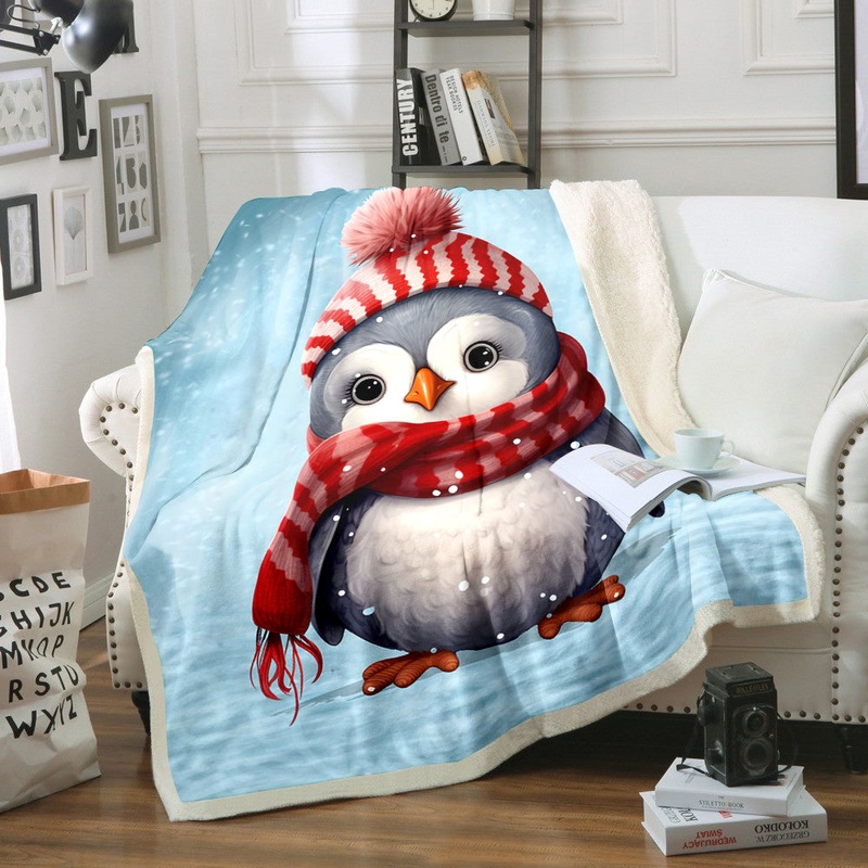 Baby Penguin NP2211003F Sherpa Fleece Blanket