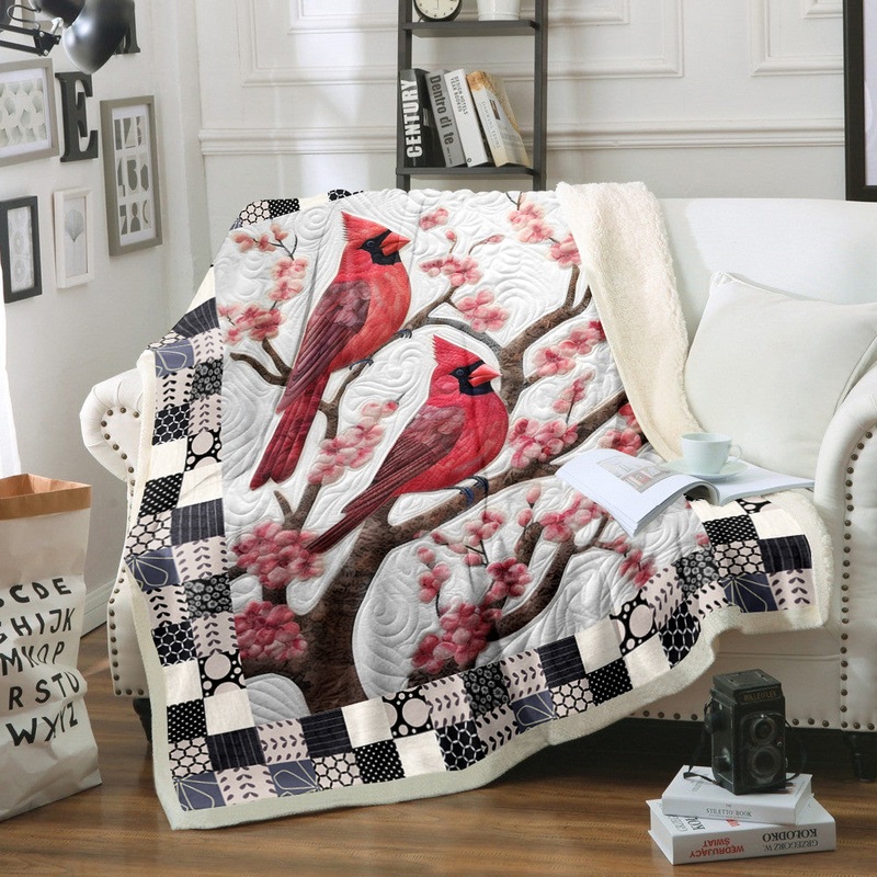Cardinal TN270822F Sherpa Fleece Blanket