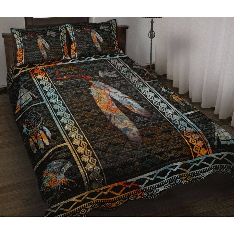 Beautiful Native American Inspired Quilt Bedding Set CLM010902