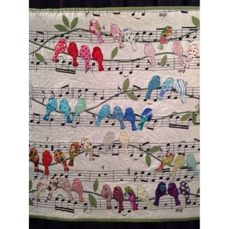 Bird Music CLA2810042Q Art Quilt