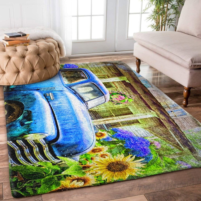 Truck Farm Garden Flower Sunflower BT1010328R Rug