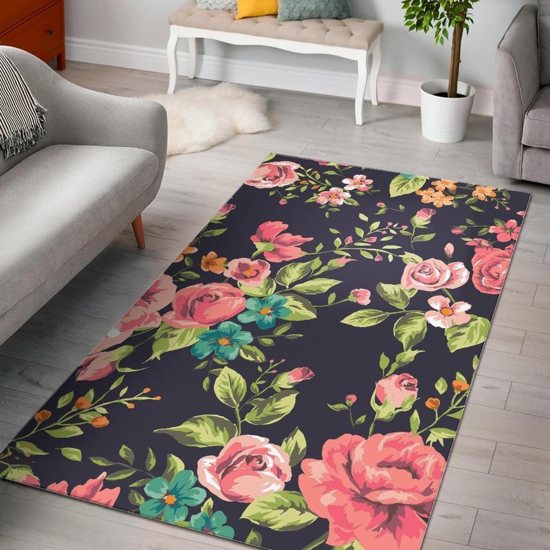 Vintage Rose Floral Flower CL17100702MDR Rug