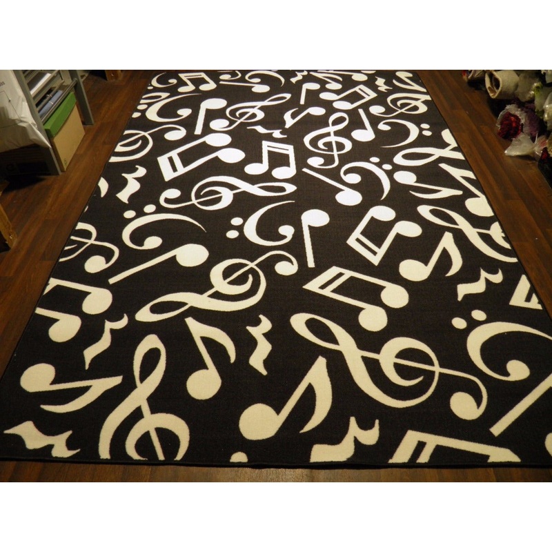 Black Music Notes CLM1110028M Rug