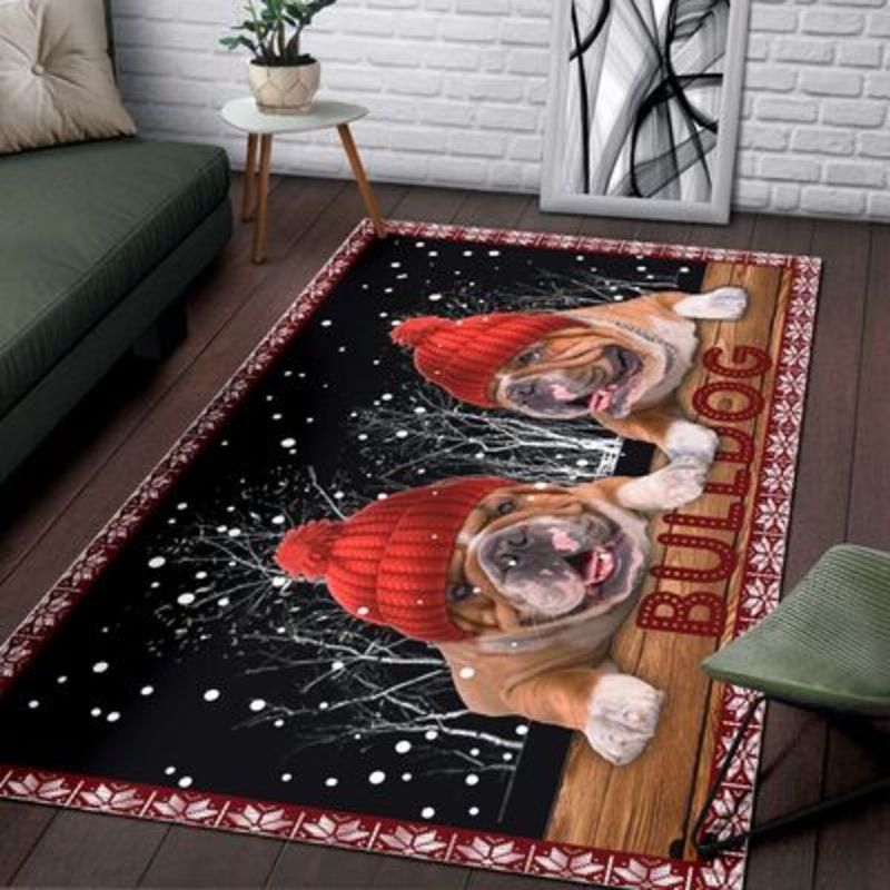 Bulldog Christmas CLM3010048M Rug