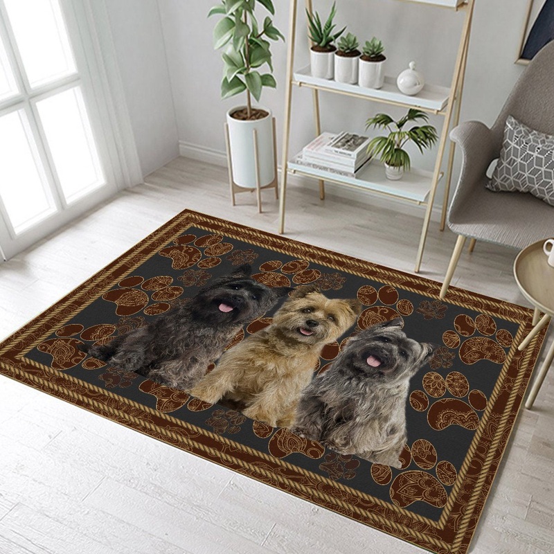 Cairn Terrier Floral Paw CL08100069MDR Rug