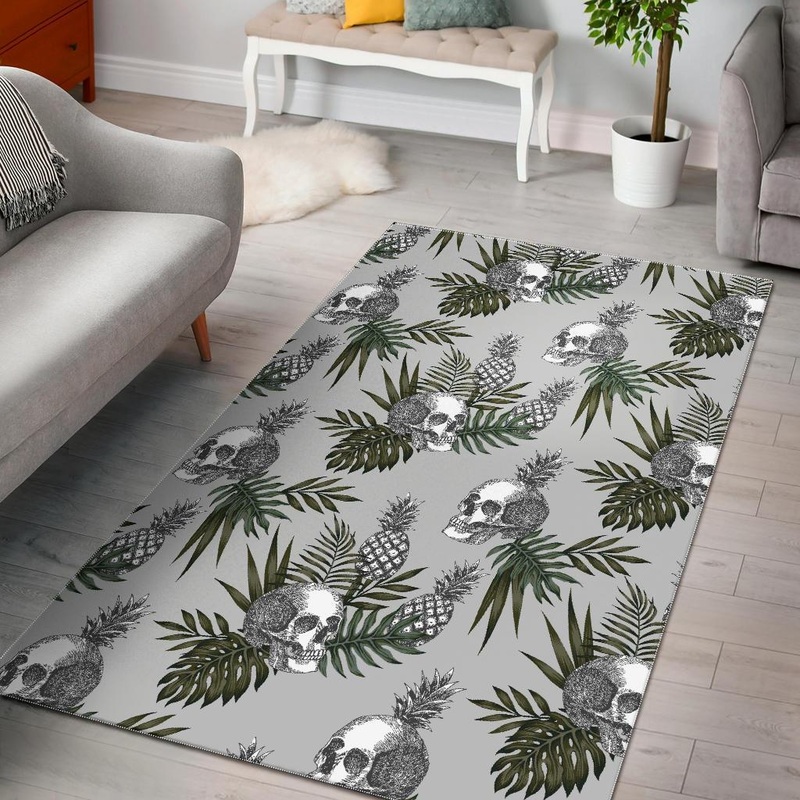 Tropical Pineapple Skull CL17100661MDR Rug
