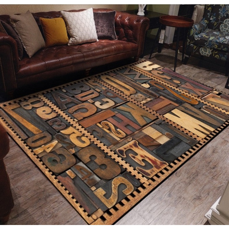 Alphabet Wood CL250901MDR Rug