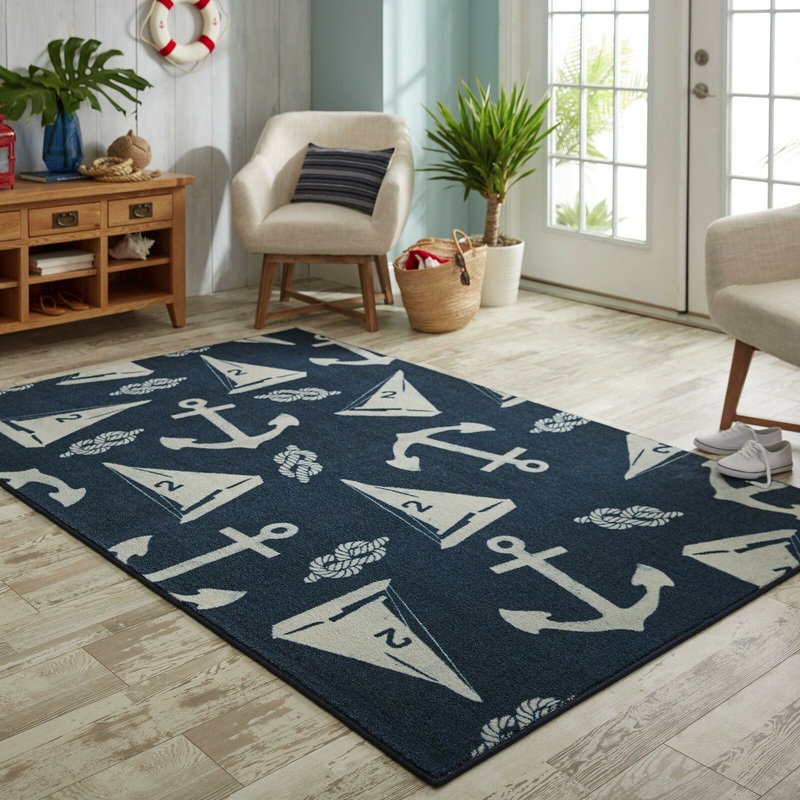 Anchor Sailboat CLA2709132R Rug