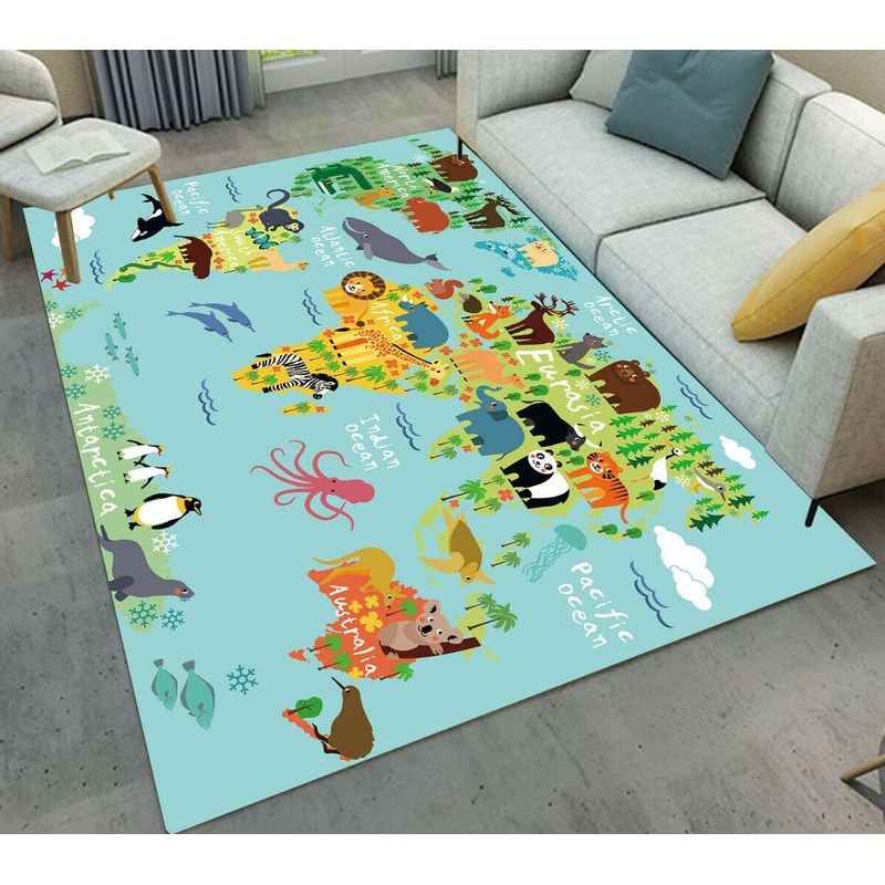 Animal World Map CL04100014MDR Rug