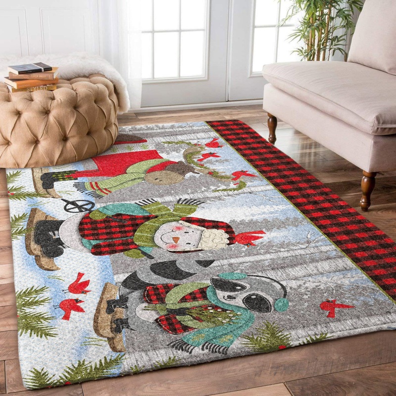 Animals Snowman Christmas HN0111006R Rug