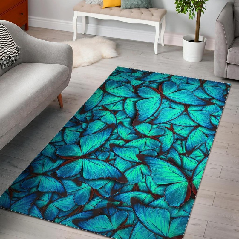 Turquoise Butterfly CL17100666MDR Rug